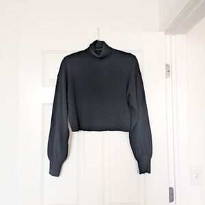 Bershka Ribbed Black Top